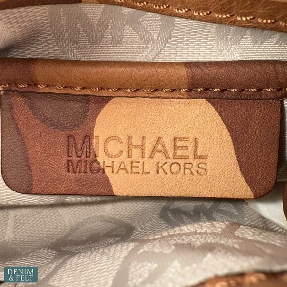 Michael Kors Camouflage Satchel Bag with Gold Hardware & MK Charm Purse ~ RARE! - Picture 14 of 14